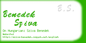 benedek sziva business card